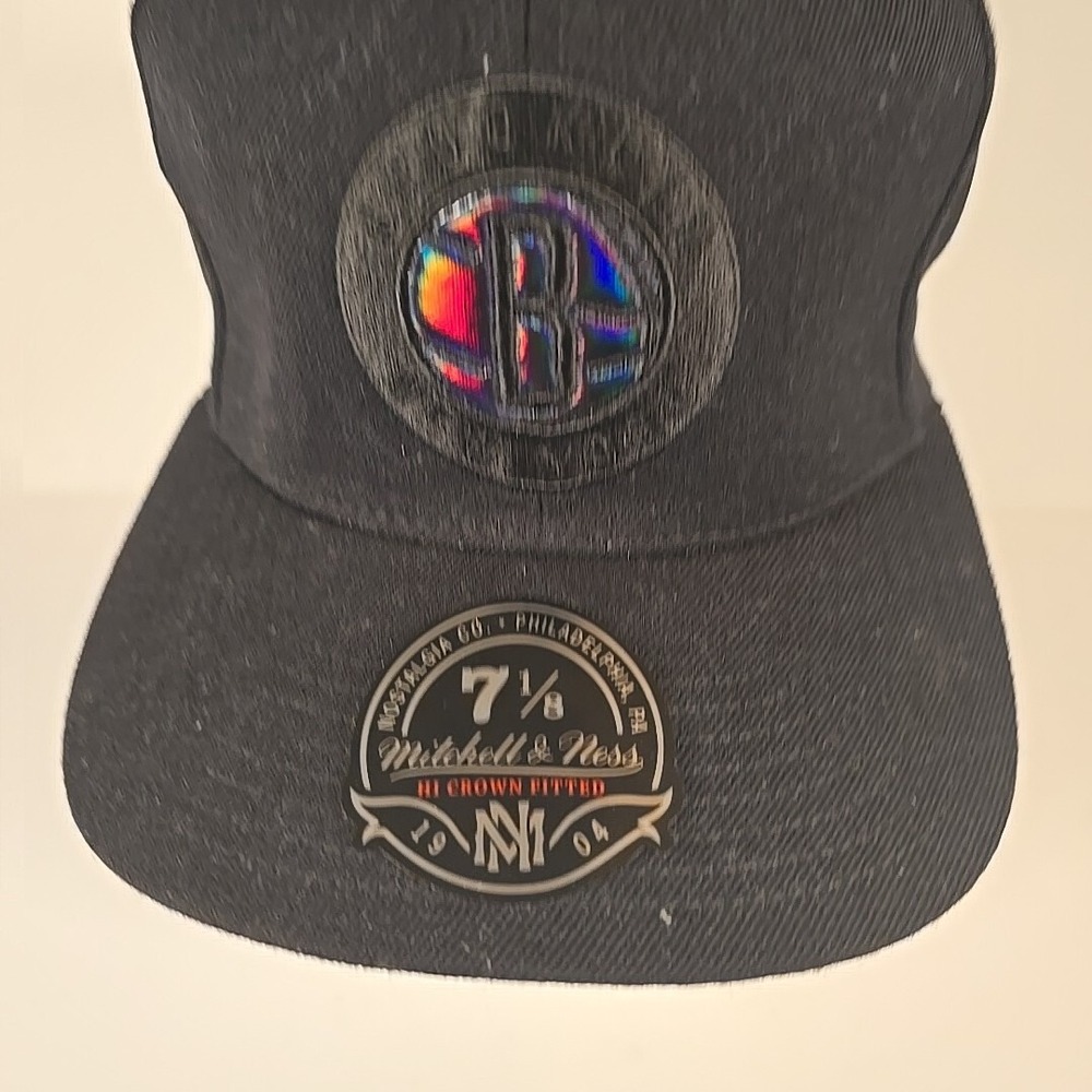 Brooklyn New York Mitchell & Ness Hat Black‎ Fitted Cap 7 1/8